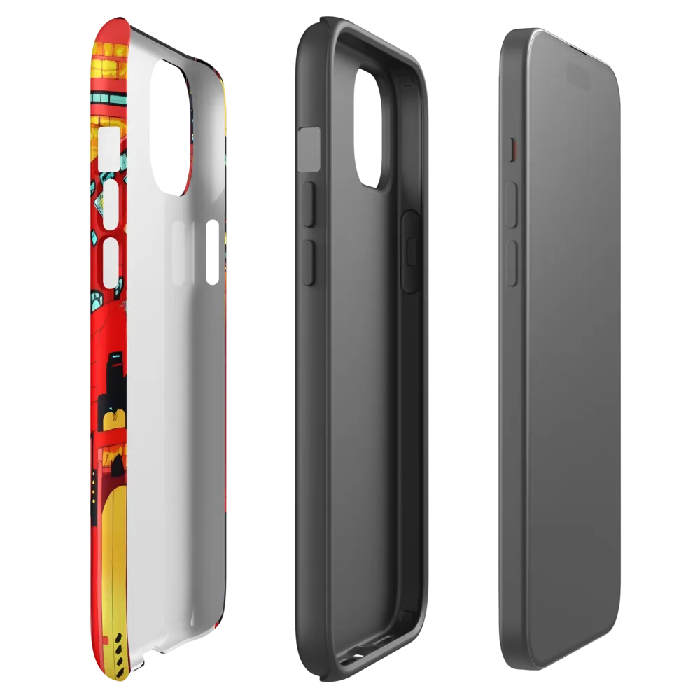 Neon Dreams: A Cyberpunk Cityscape | Phone Case |  15 Plus | Tough Case | Matte