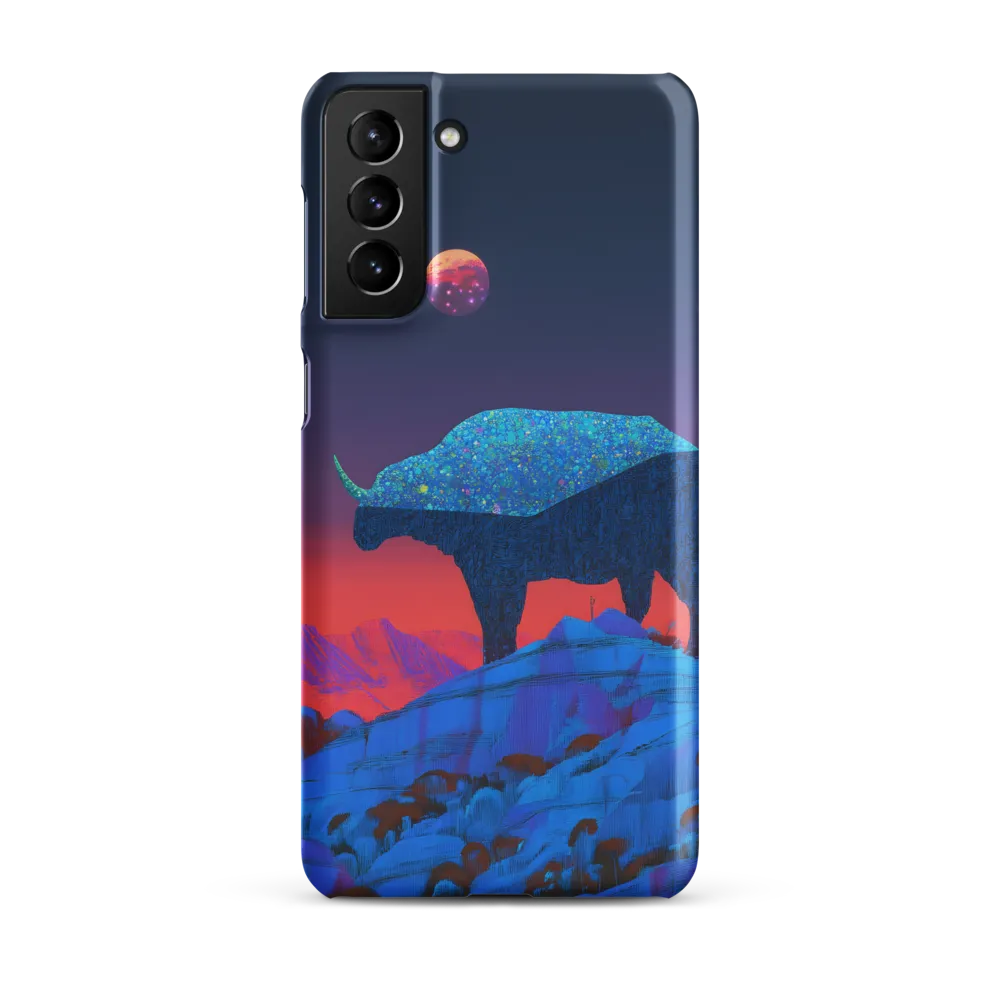 Luminous Bison Under a Celestial Sky
