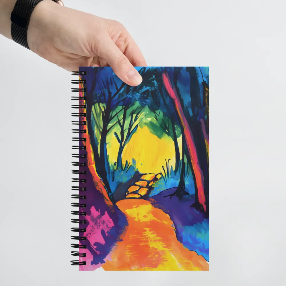 Path Through a Vibrant Forest | Spiral Notebook