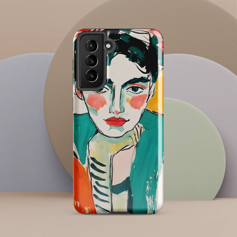 Contemplative Portrait in Bold Hues