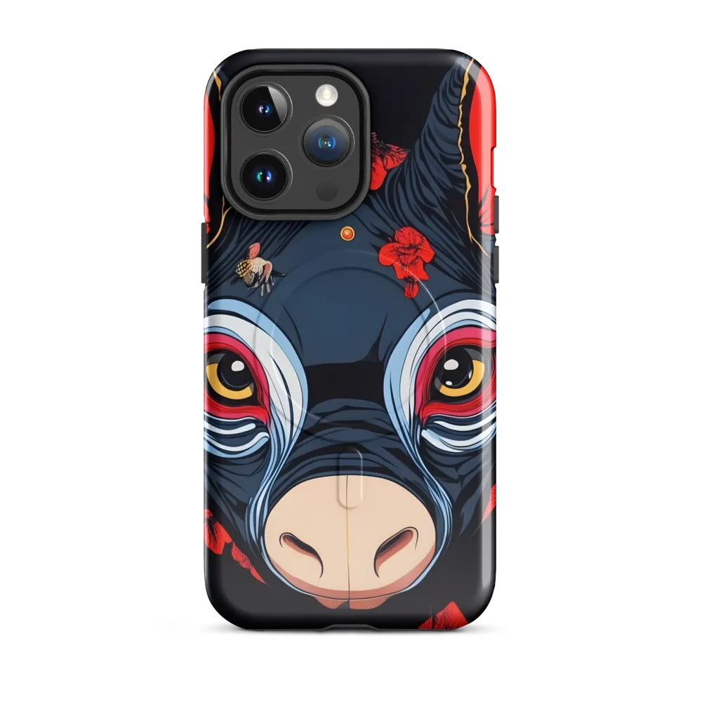 Mystical Bull with Floral Motifs