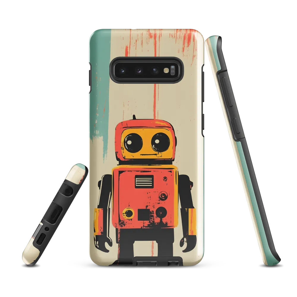 Retro Robot Charm | Phone Case |  S10 Plus | Tough Case | Glossy