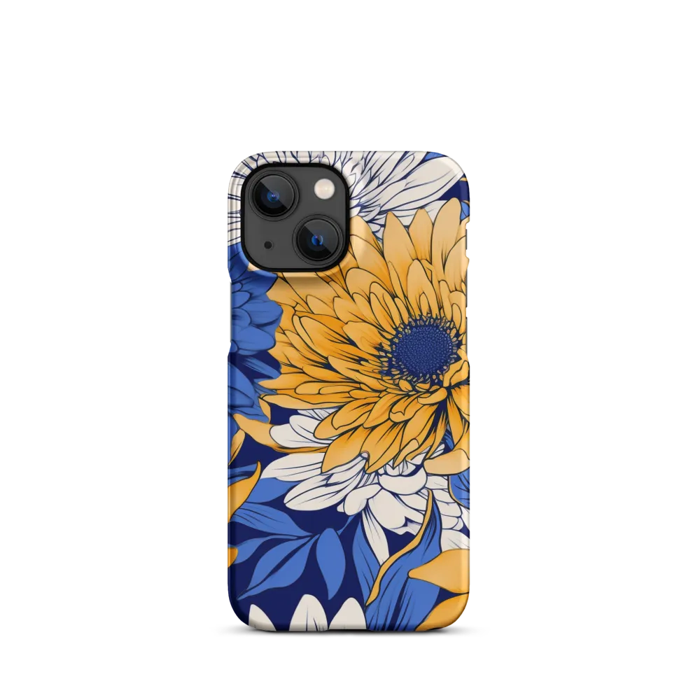 Floral Harmony in Blue and Yellow
