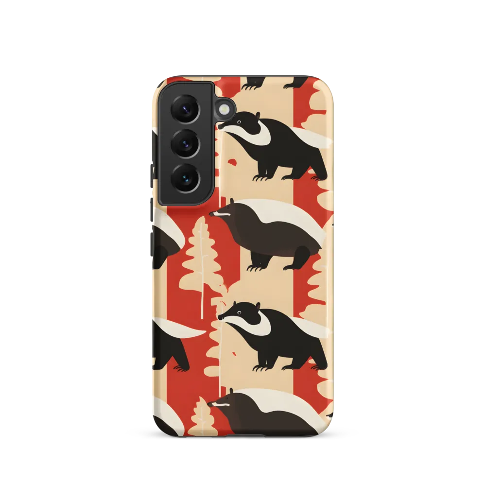 Wildlife Pattern: The Badger Tale | Phone Case |  S22 | Tough Case | Matte