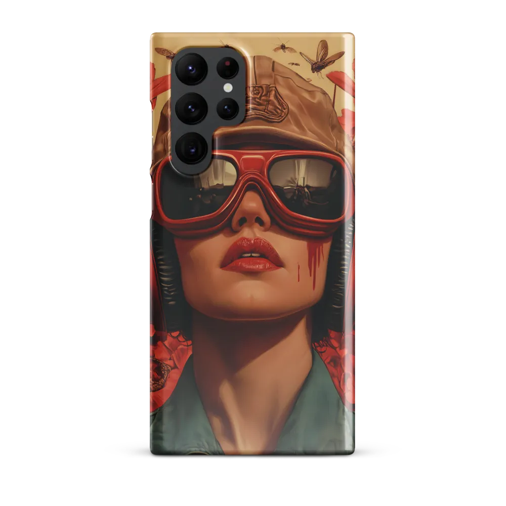 Defiant Portrait in a Floral Realm | Phone Case |  S22 Ultra | Snap Case | Glossy