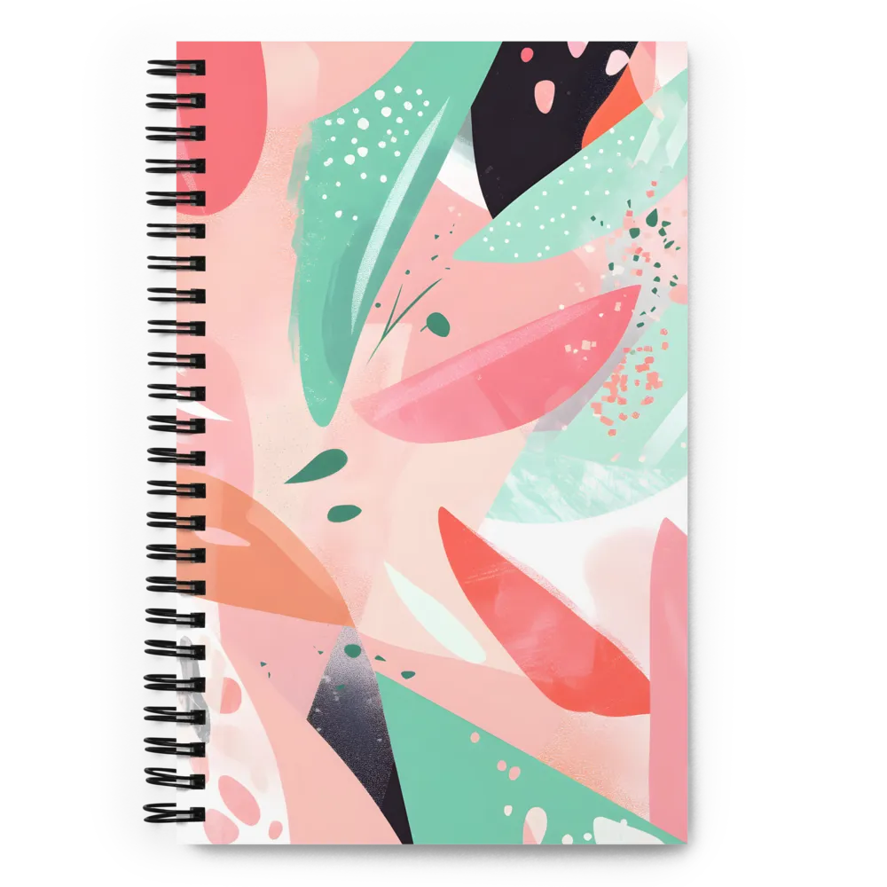 Whimsical Harmony: An Abstract Encounter | Spiral Notebook