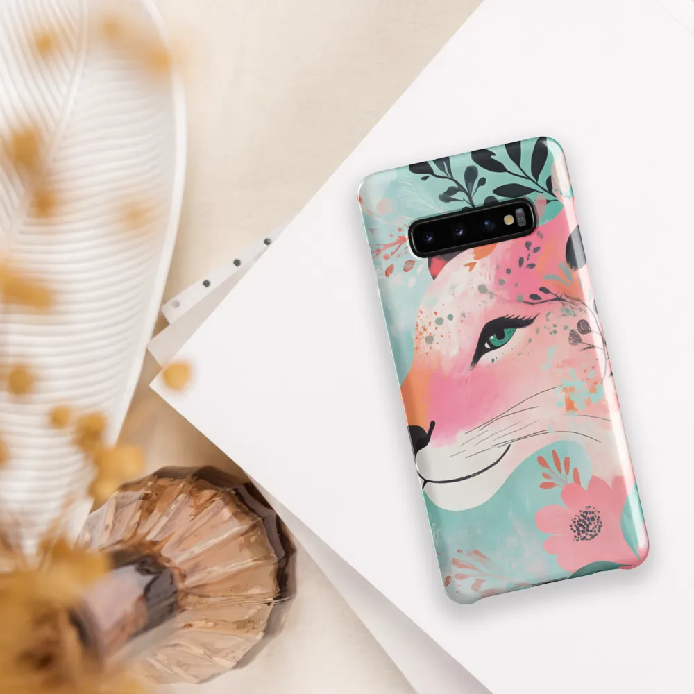 Whimsical Majesty: A Floral Lion | Phone Case |  S10 Plus | Snap Case | Glossy