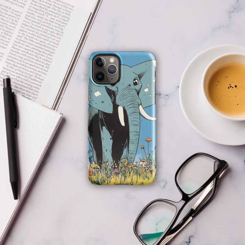 Whimsical Blue Elephant in Bloom