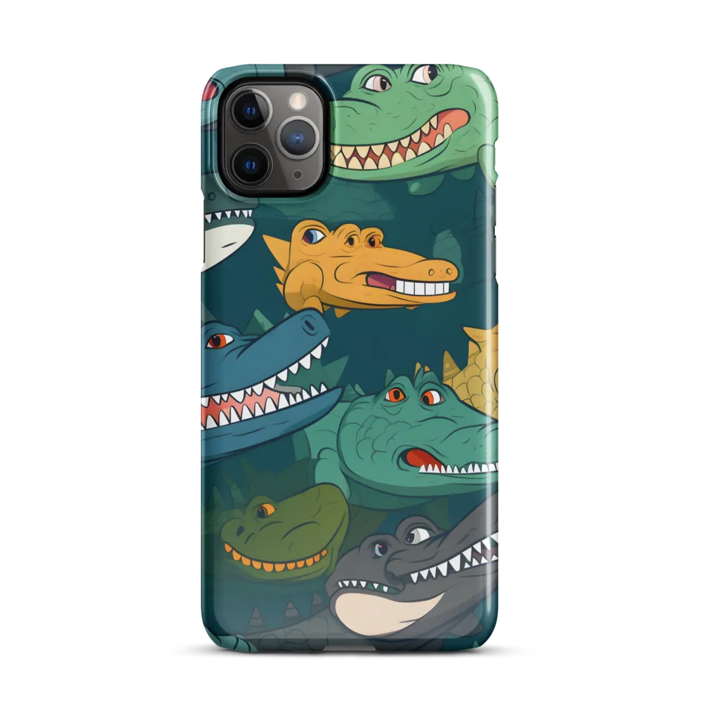 Cheerful Crocodilian Parade | Phone Case |  11 Pro Max | Snap Case | Glossy