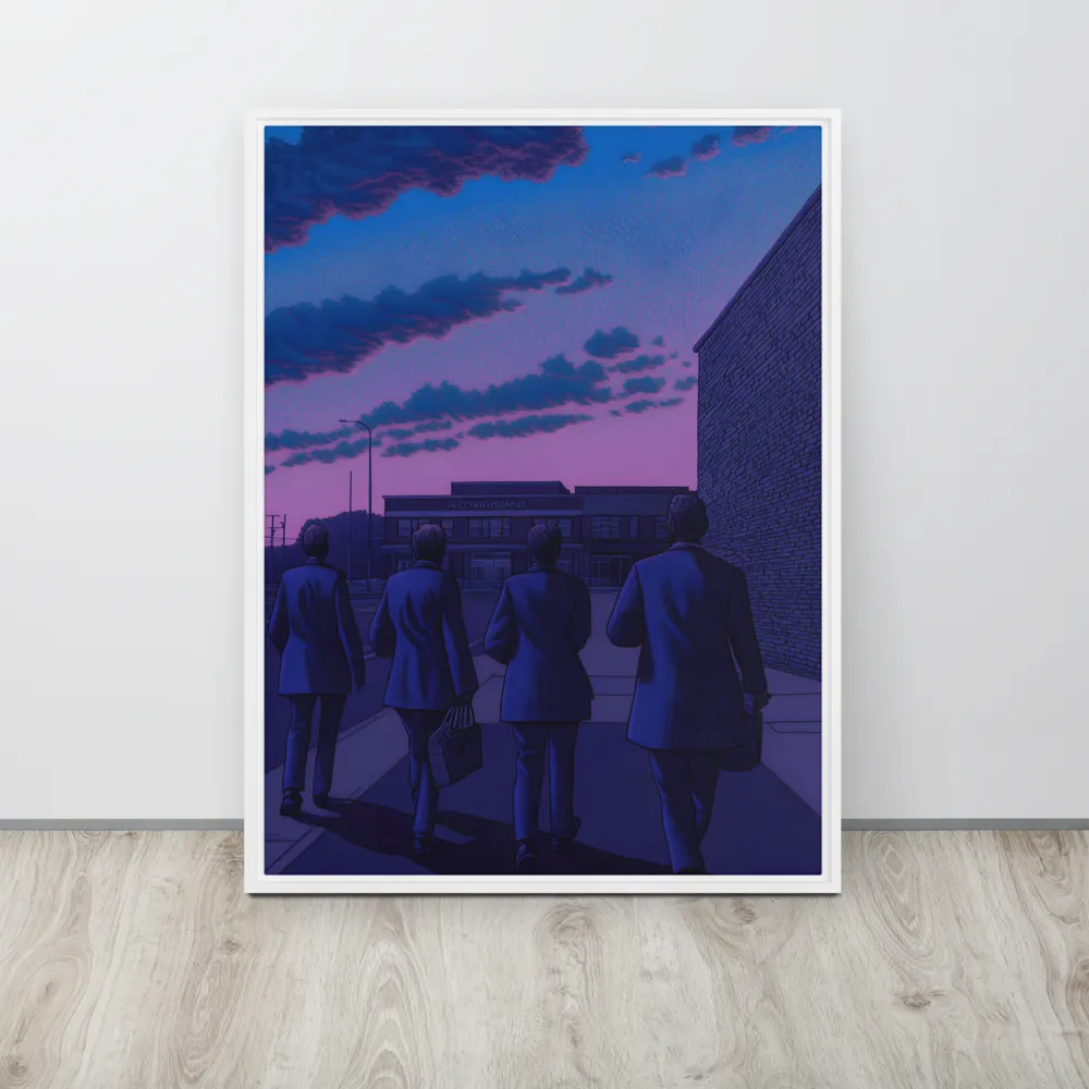 The Twilight Stroll | Canvas with White Frame | 24″×32″
