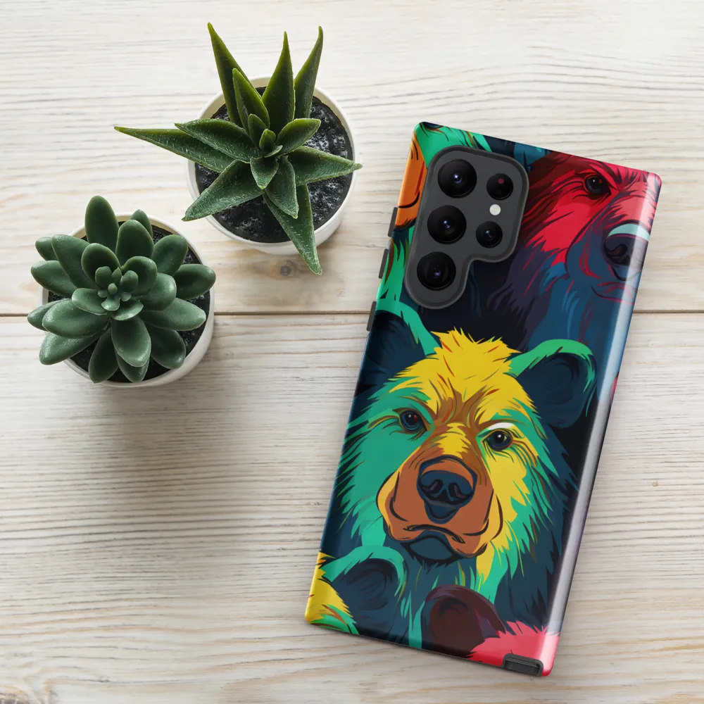 The Colorful Essence of Bears | Phone Case |  S22 Ultra | Tough Case | Glossy