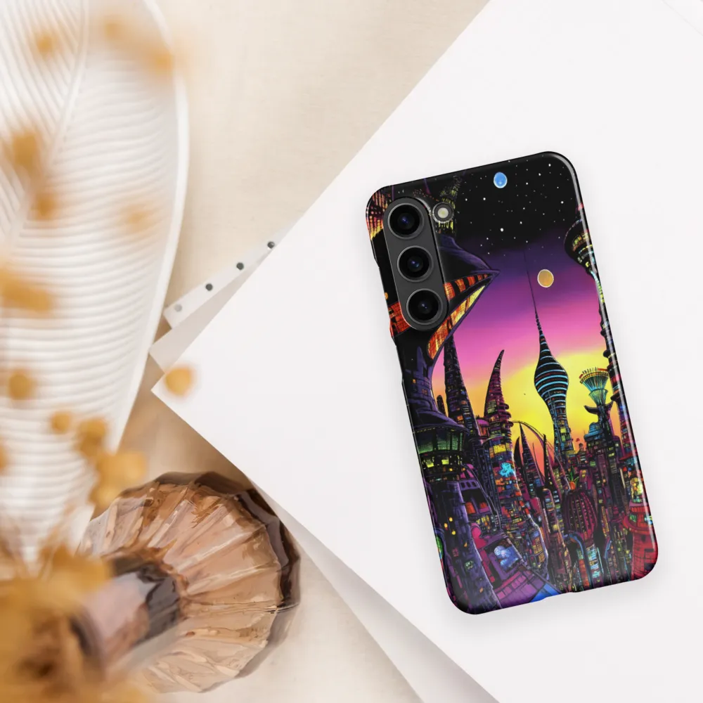 Futuristic Cityscape at Dusk | Phone Case |  S23 Plus | Snap Case | Glossy