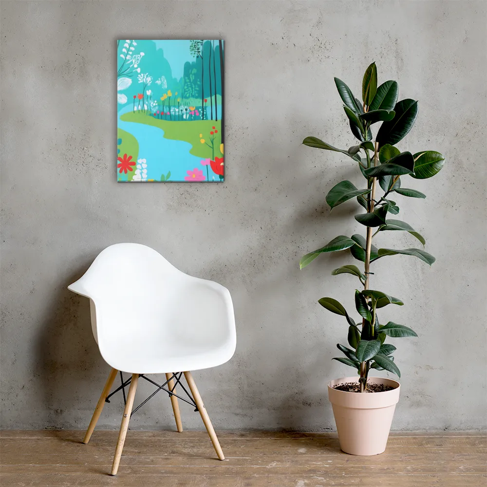 Whispers of Spring: A Colorful Retreat | Canvas | 18″×24″