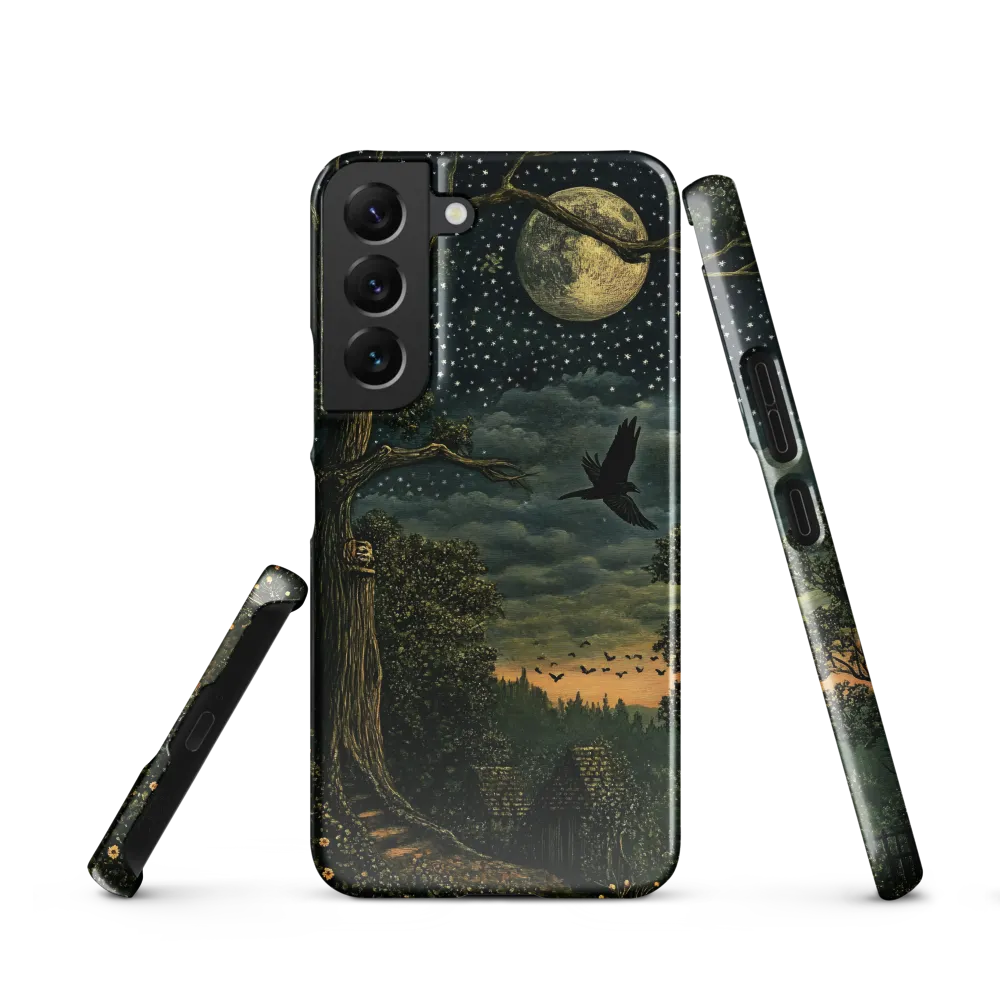 Mystical Nightscape Under the Full Moon | Phone Case |  S22 | Snap Case | Glossy