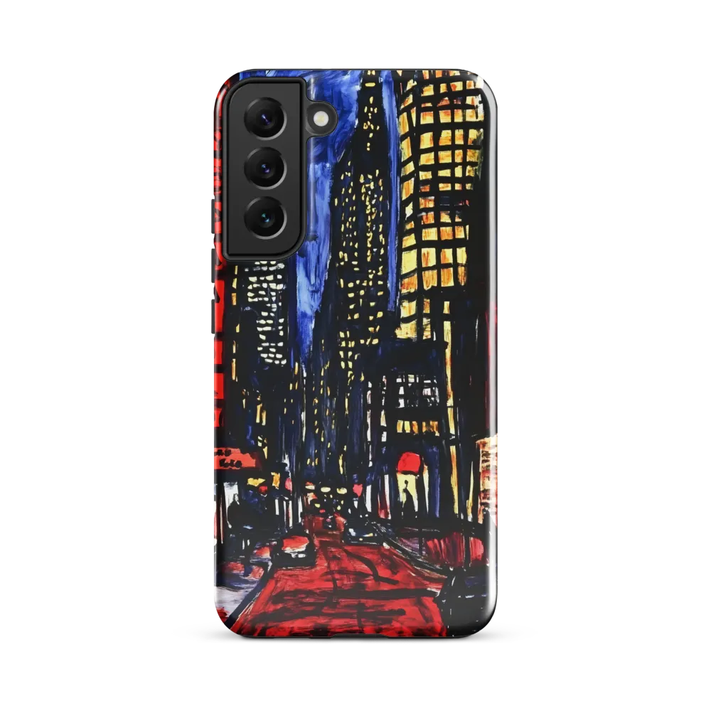 Urban Nightscape: A Journey Through Neon Lights | Phone Case |  S22 Plus | Tough Case | Glossy