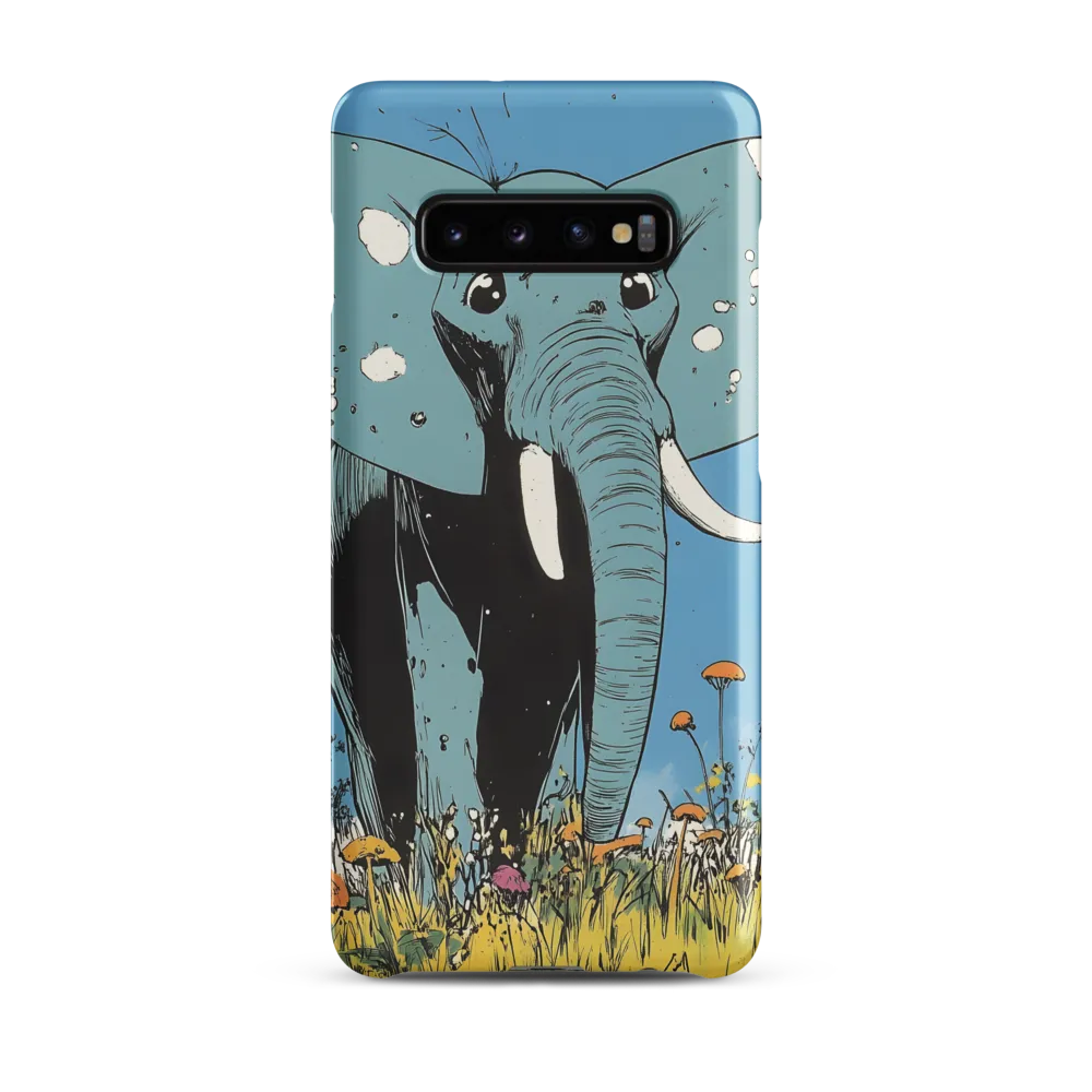 Whimsical Blue Elephant in Bloom