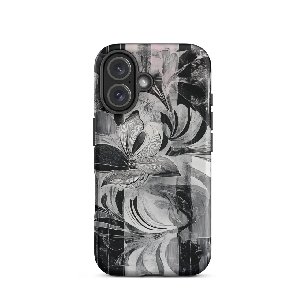 Floral Fusion in Monochrome | Phone Case