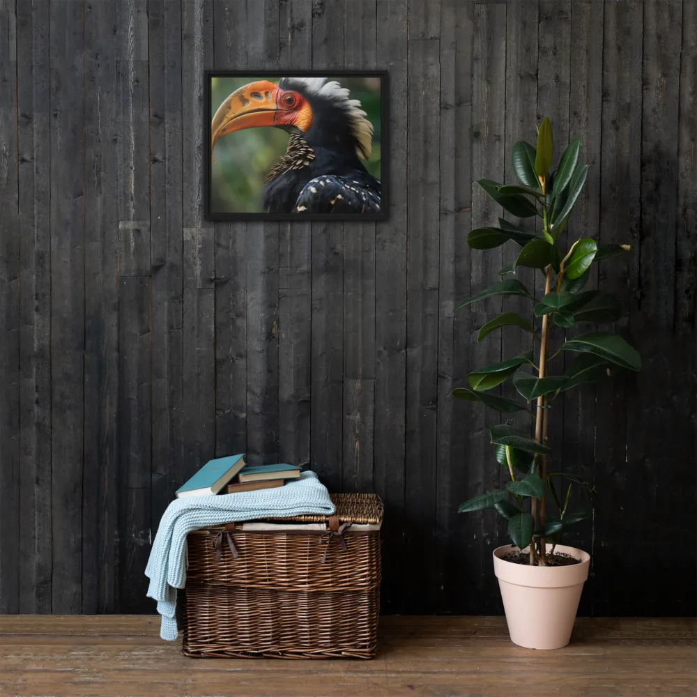 Majesty of the Hornbill | Canvas with Black Frame | 16″×20″