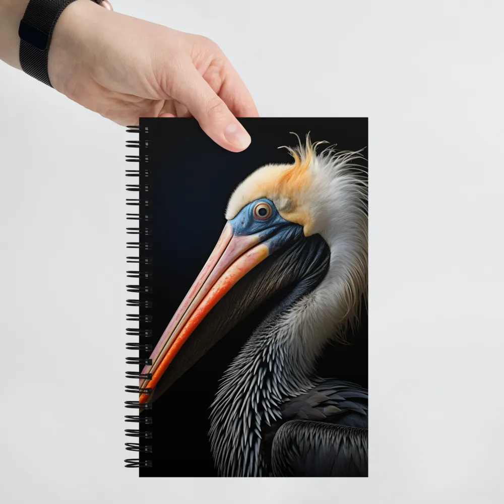 Majestic Portrait of a Pelican | Spiral Notebook