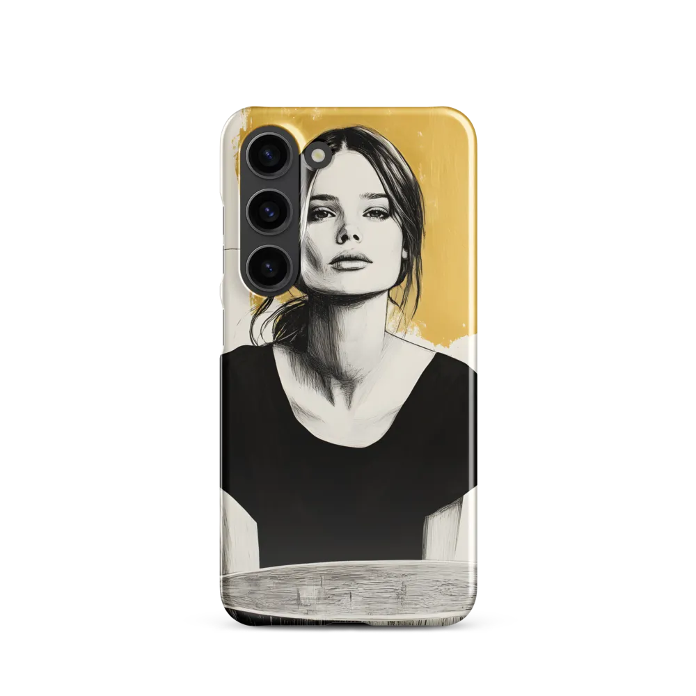 Golden Serenity: A Minimalist Portrait