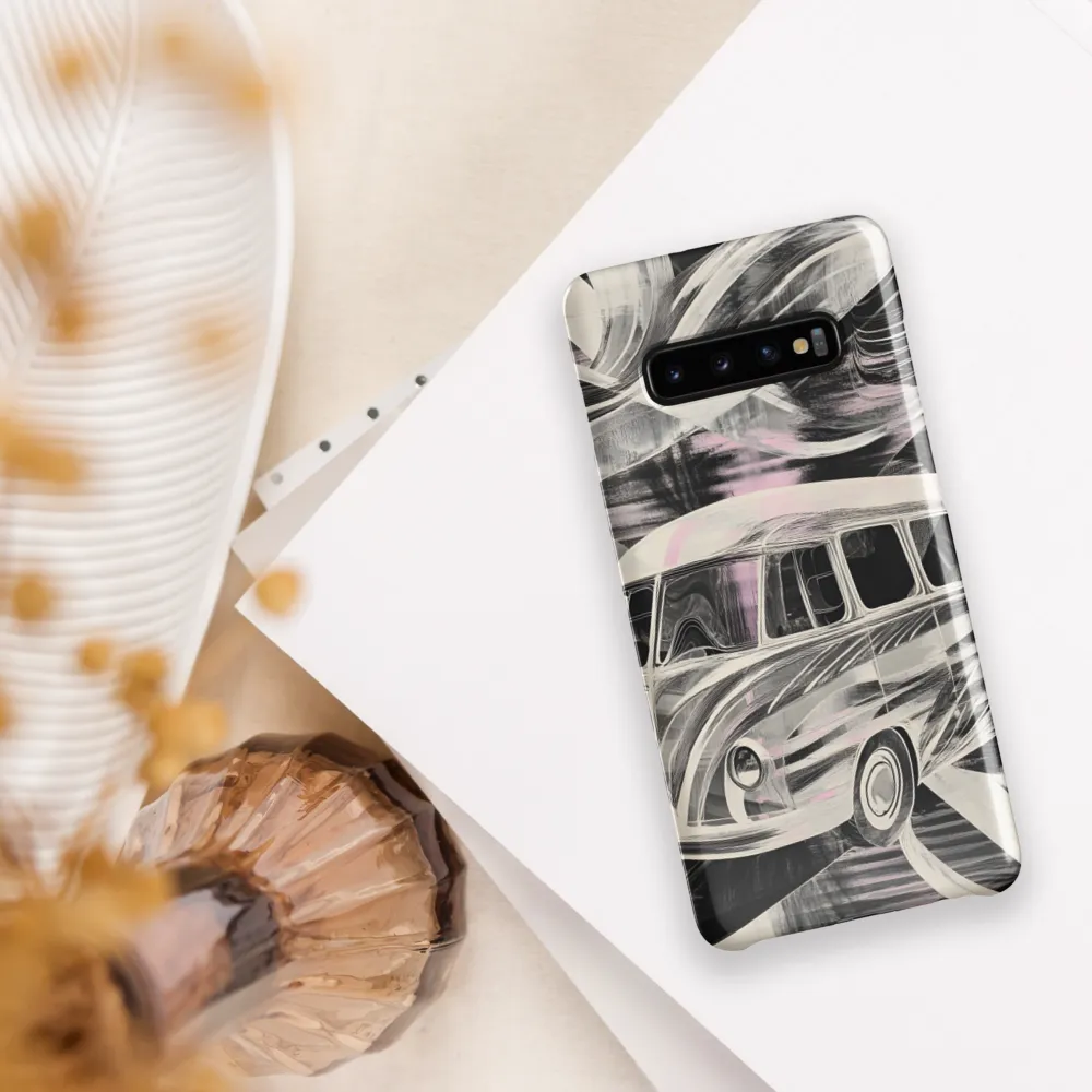 Motion in Monochrome: A Vintage Journey | Phone Case |  S10 Plus | Snap Case | Glossy