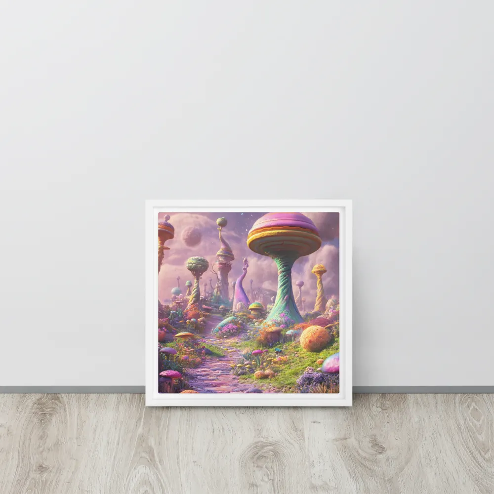 Whimsical Worlds: A Journey Through Fantasy | Canvas with White Frame | 12″×12″