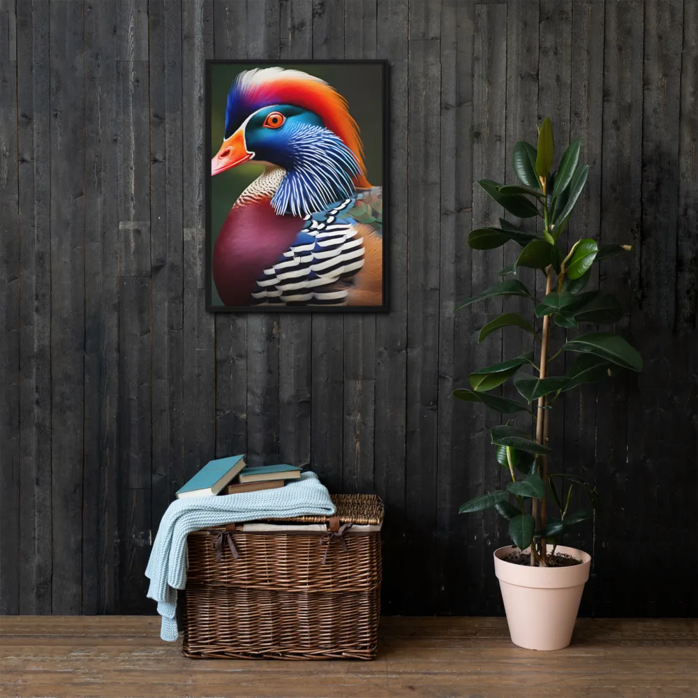 The Majestic Mandarin | Canvas with Black Frame | 20″×28″