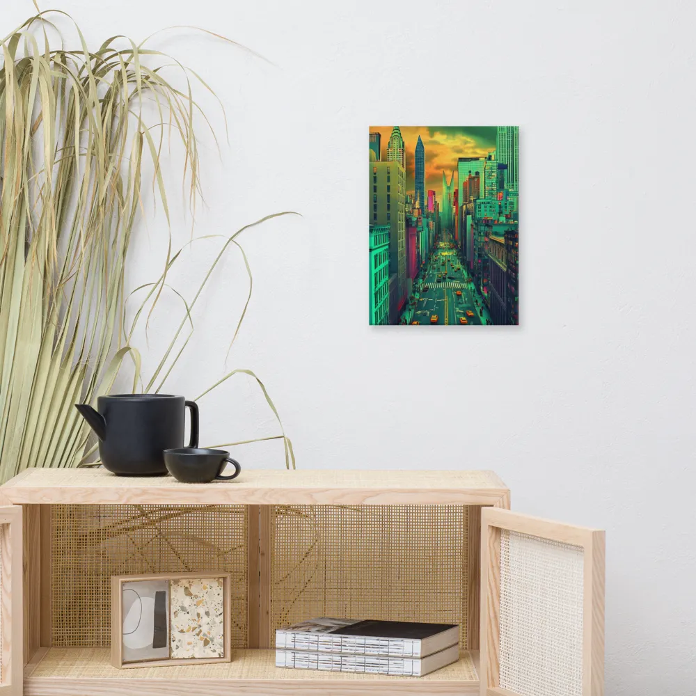Urban Surrealism: Neon Dreams | Canvas | 12″×16″