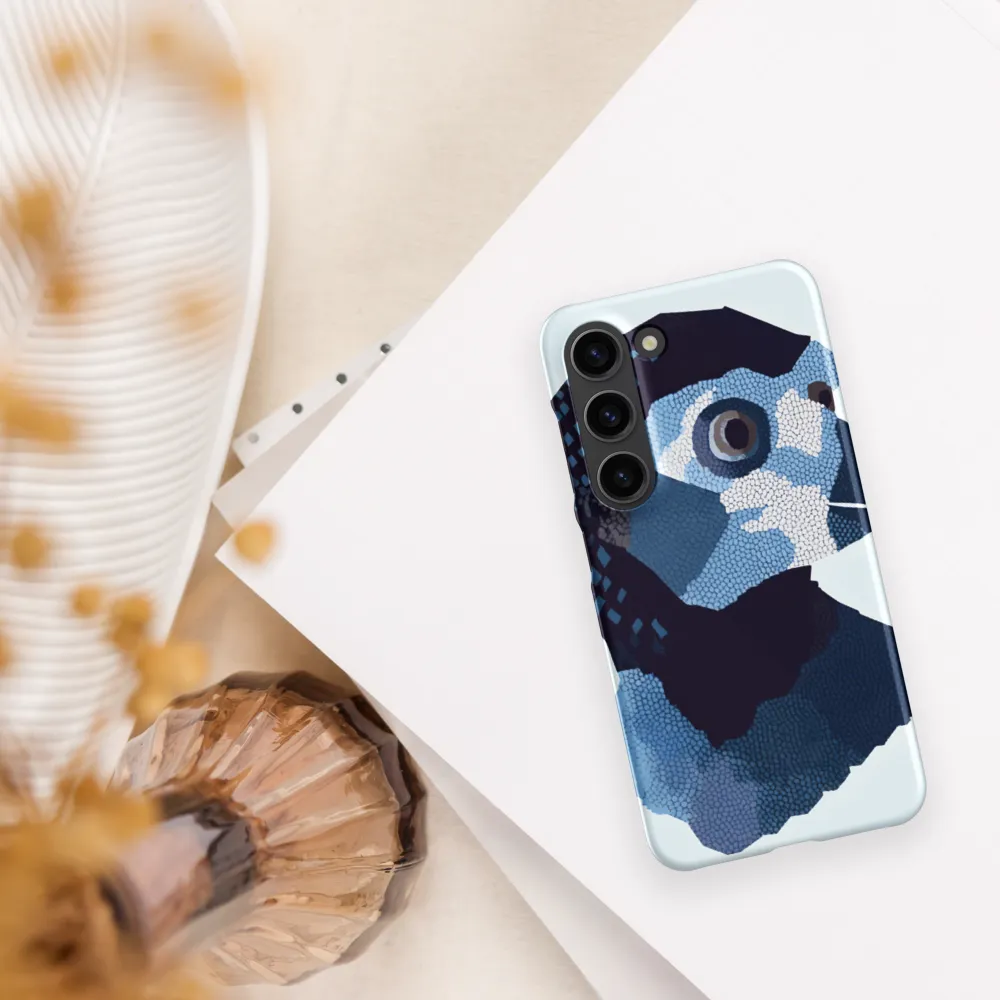Abstract Avian Portrait in Blue