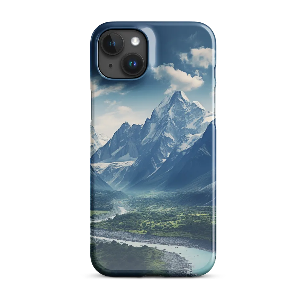 Majestic Serenity: A Landscape of Mountains and Rivers | Phone Case |  15 Plus | Snap Case | Glossy