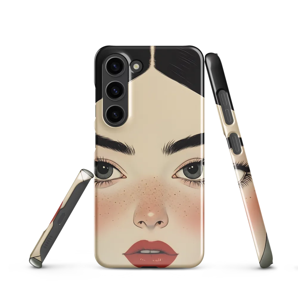 Serenity Captured: A Modern Portrait | Phone Case |  S23 | Snap Case | Glossy