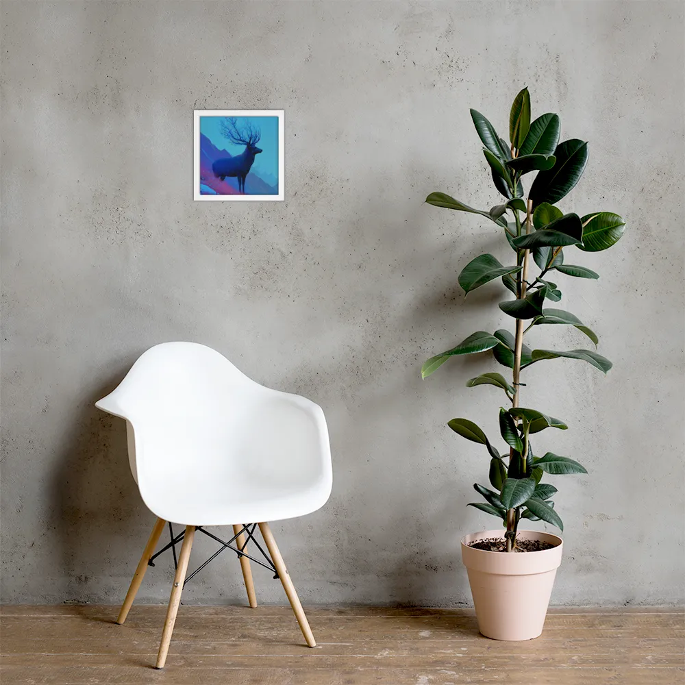 Ethereal Harmony | Poster with White Frame | 10″×10″