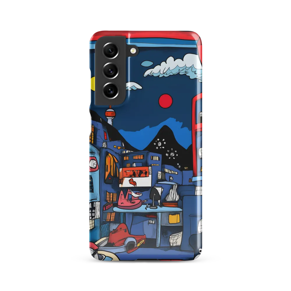 Whimsical Cityscape at Night