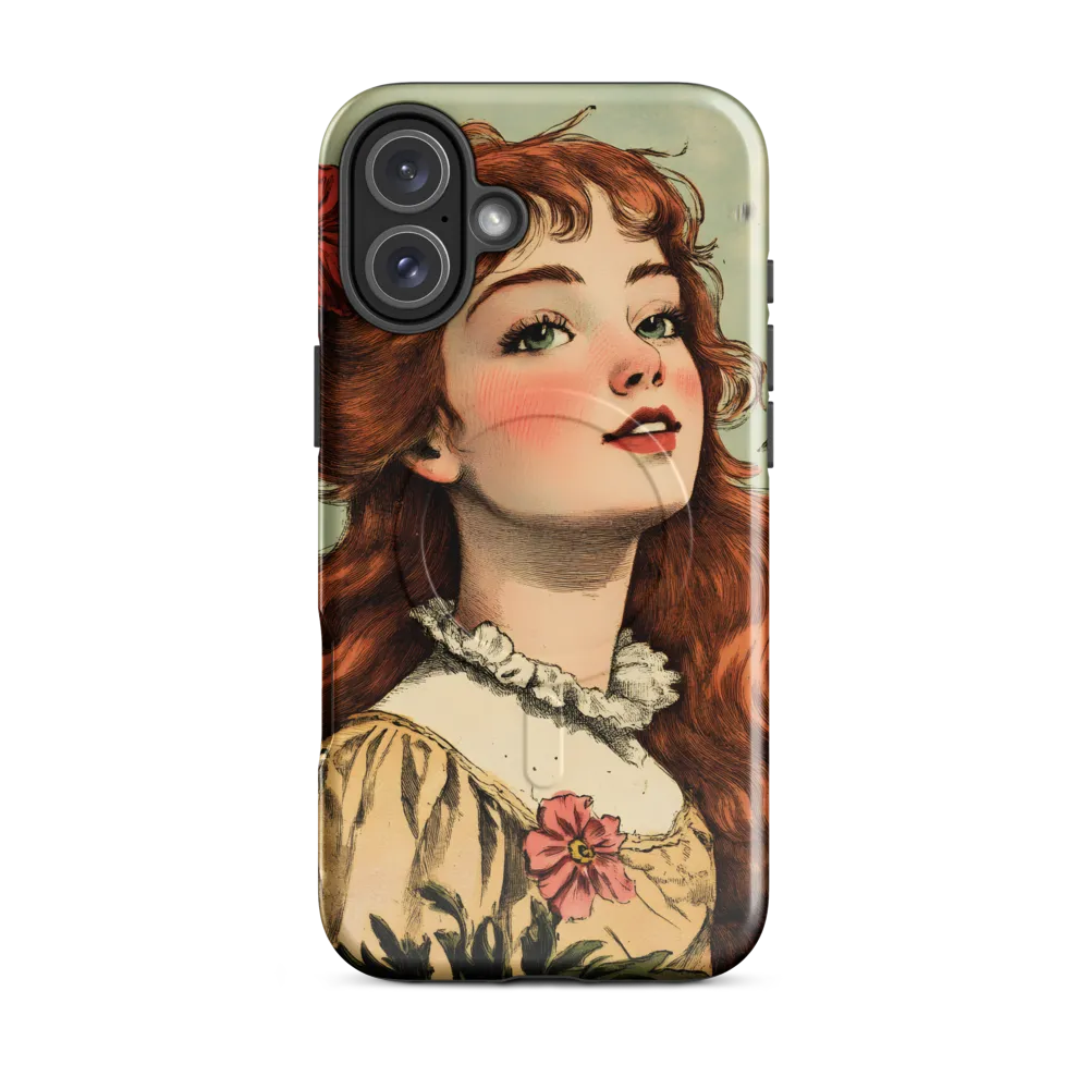 Whimsical Portrait of a Flower-Adorned Girl