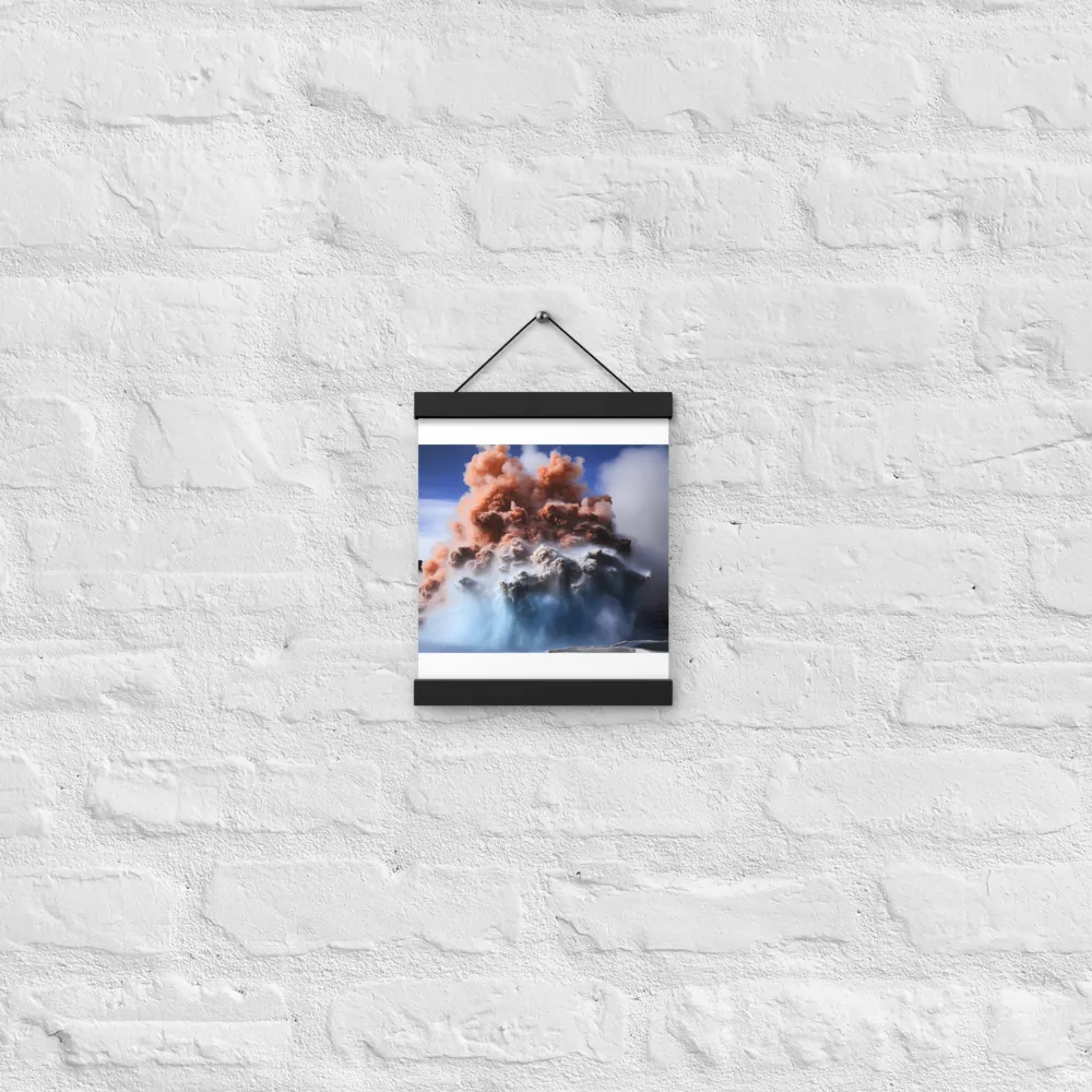 Eruption of Elements | Poster With Black Wood Hanger | 8″×10″