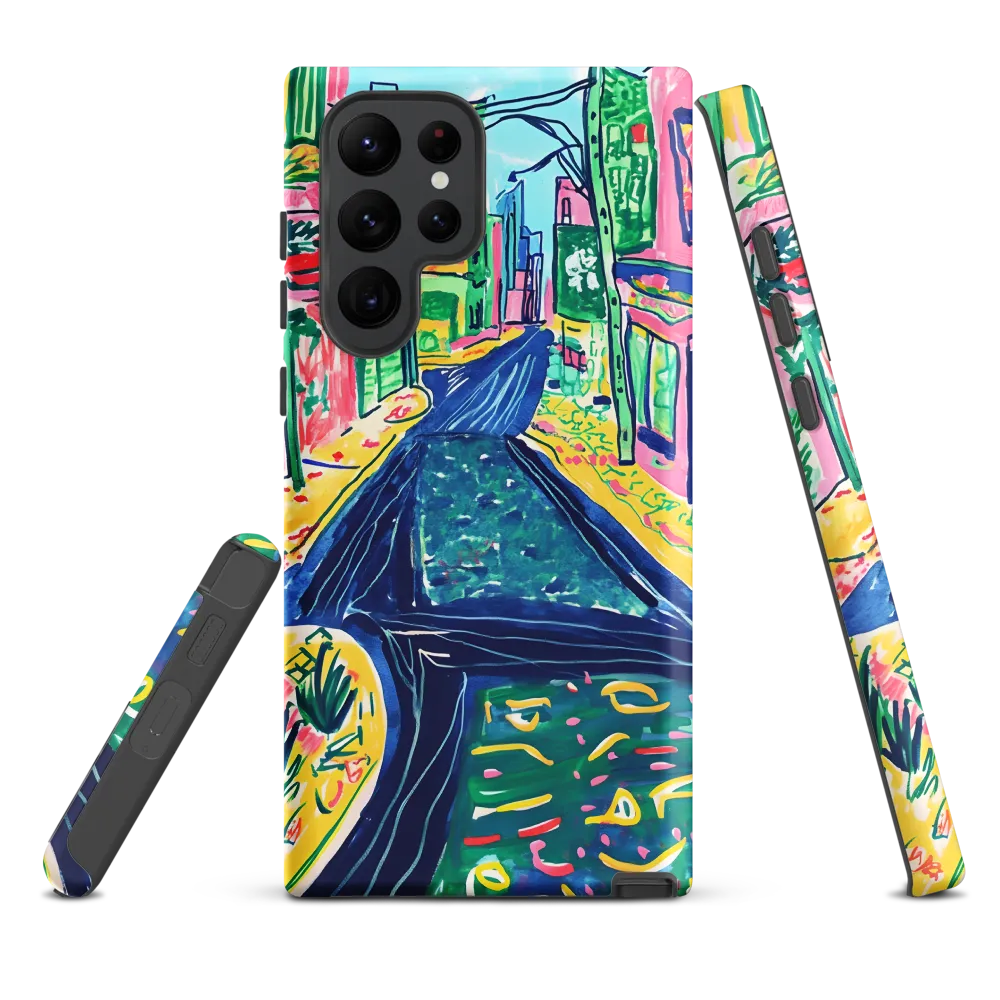 Dreamy Street in Vibrant Hues