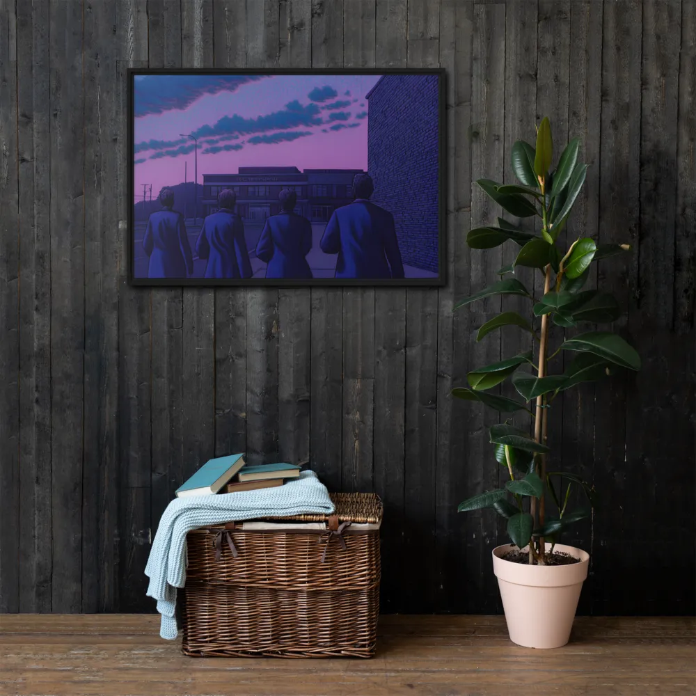 The Twilight Stroll | Canvas with Black Frame | 24″×36″