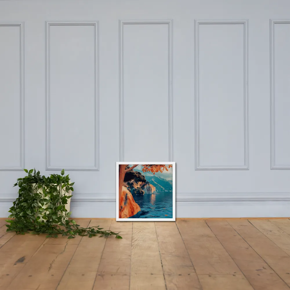 Elysian Waterscape | Poster with White Frame | 16″×16″
