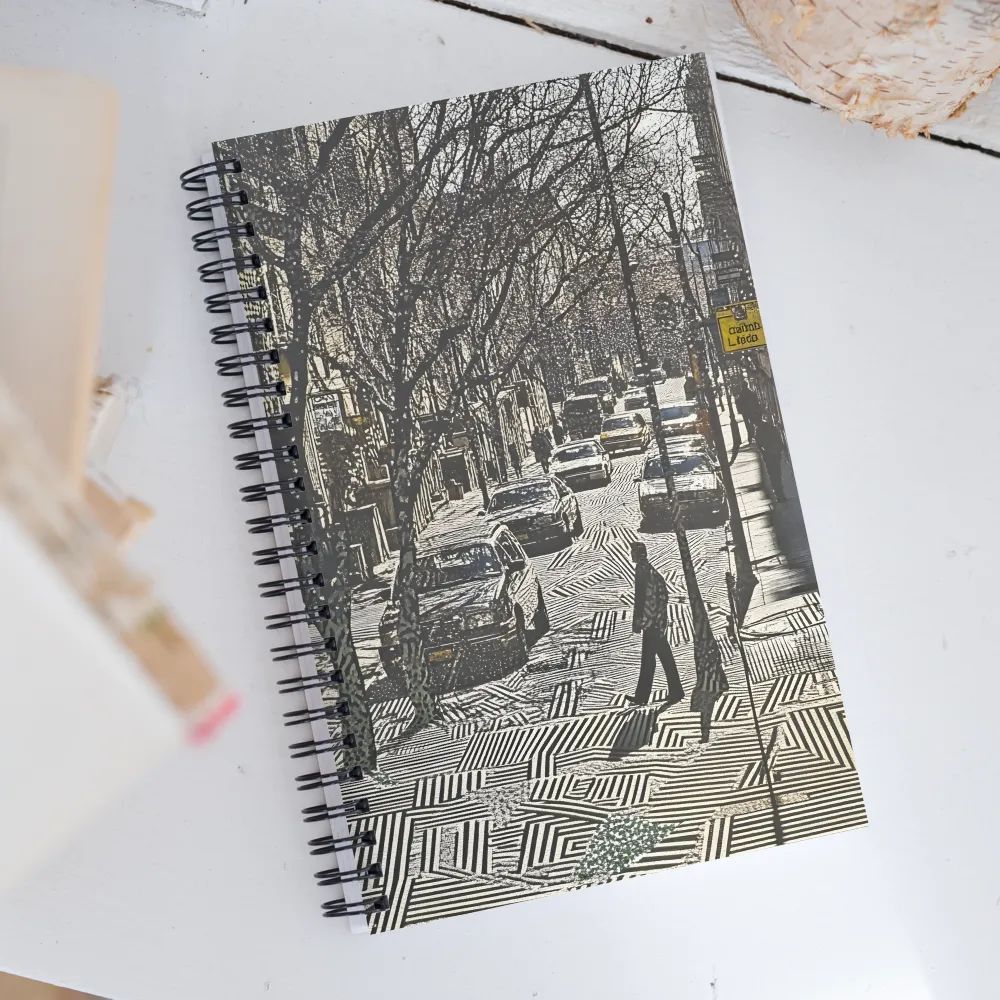 Urban Solitude: A Geometric Journey | Spiral Notebook