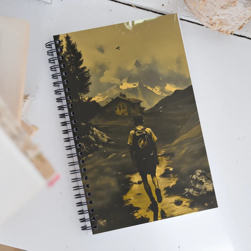 Journey Through Golden Peaks | Spiral Notebook