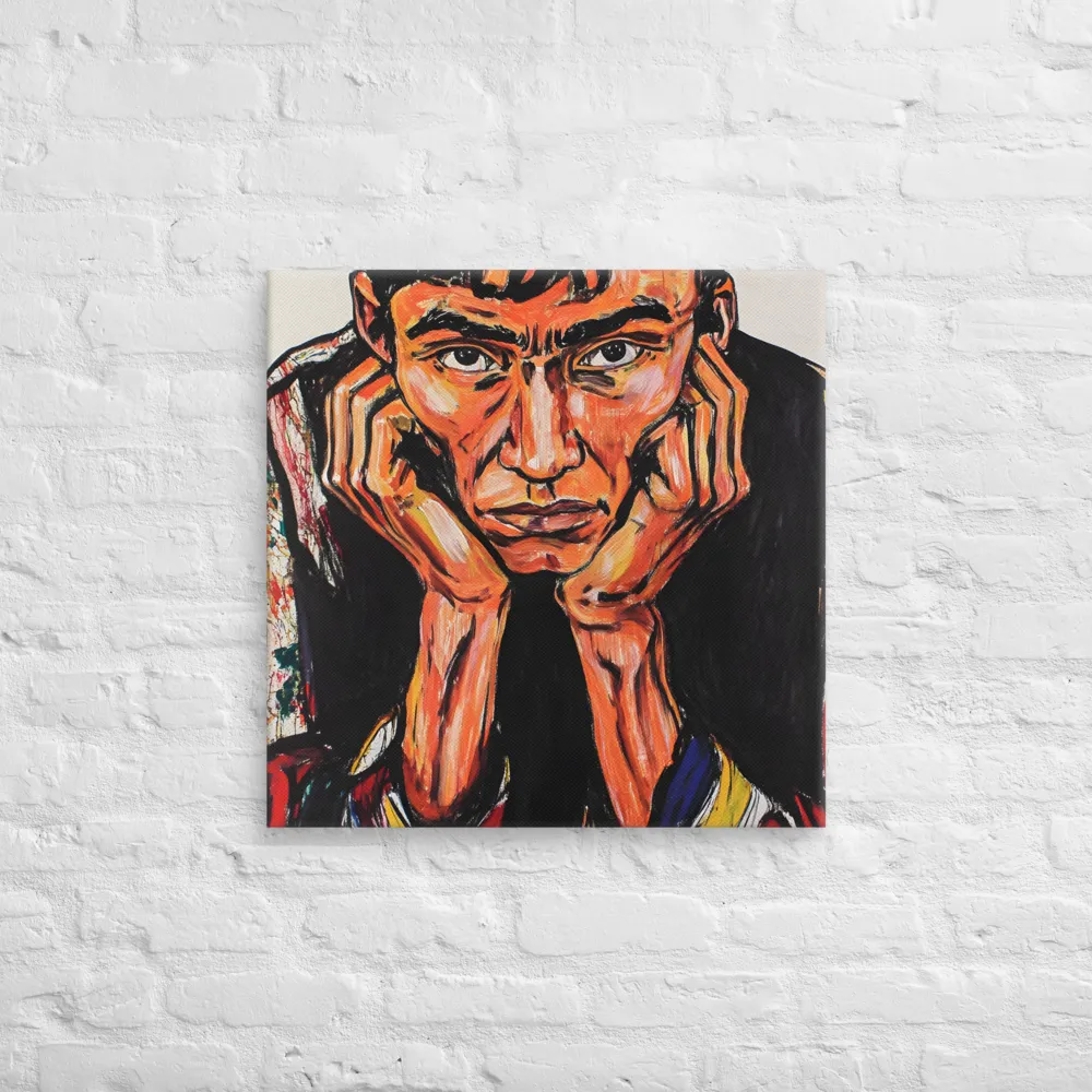 Contemplative Intensity: An Expressionist Portrait