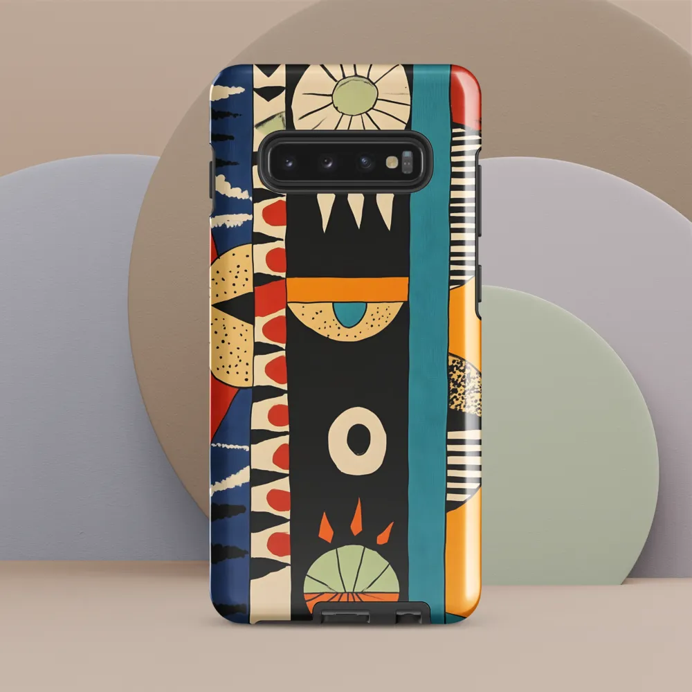 Playful Geometry: A Modern Abstract Exploration | Phone Case |  S10 Plus | Tough Case | Glossy