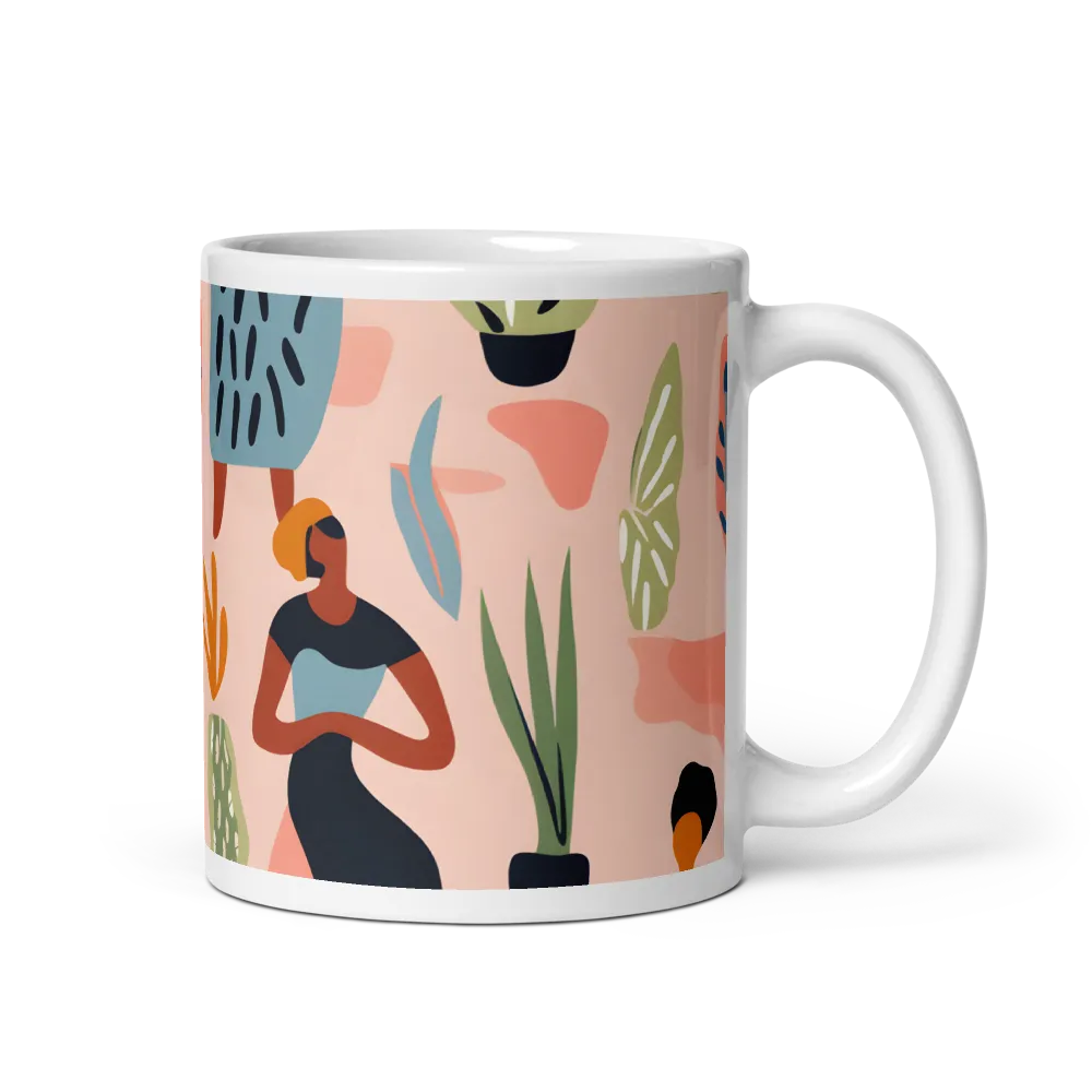 Harmony of Nature and Femininity | Mug with White inside | 11 oz