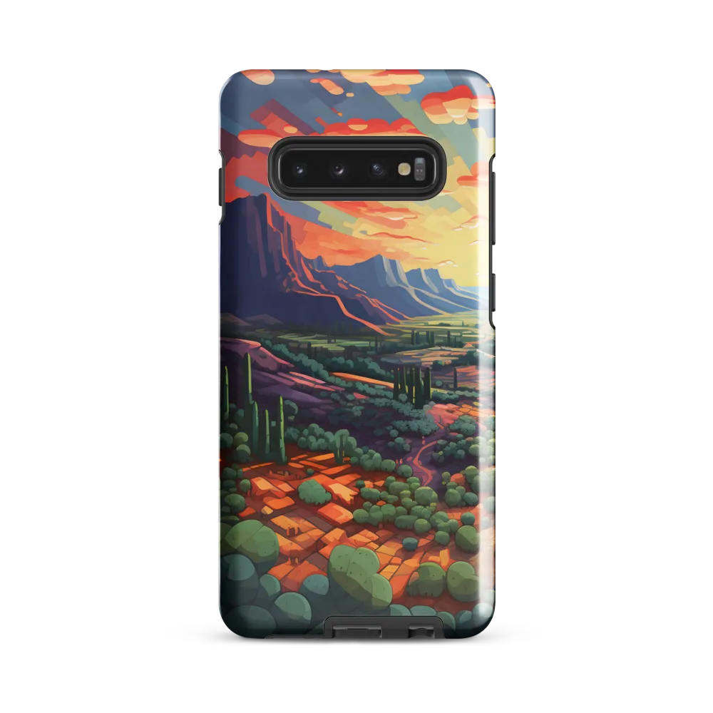 Desert Serenity at Dusk | Phone Case |  S10 Plus | Tough Case | Glossy