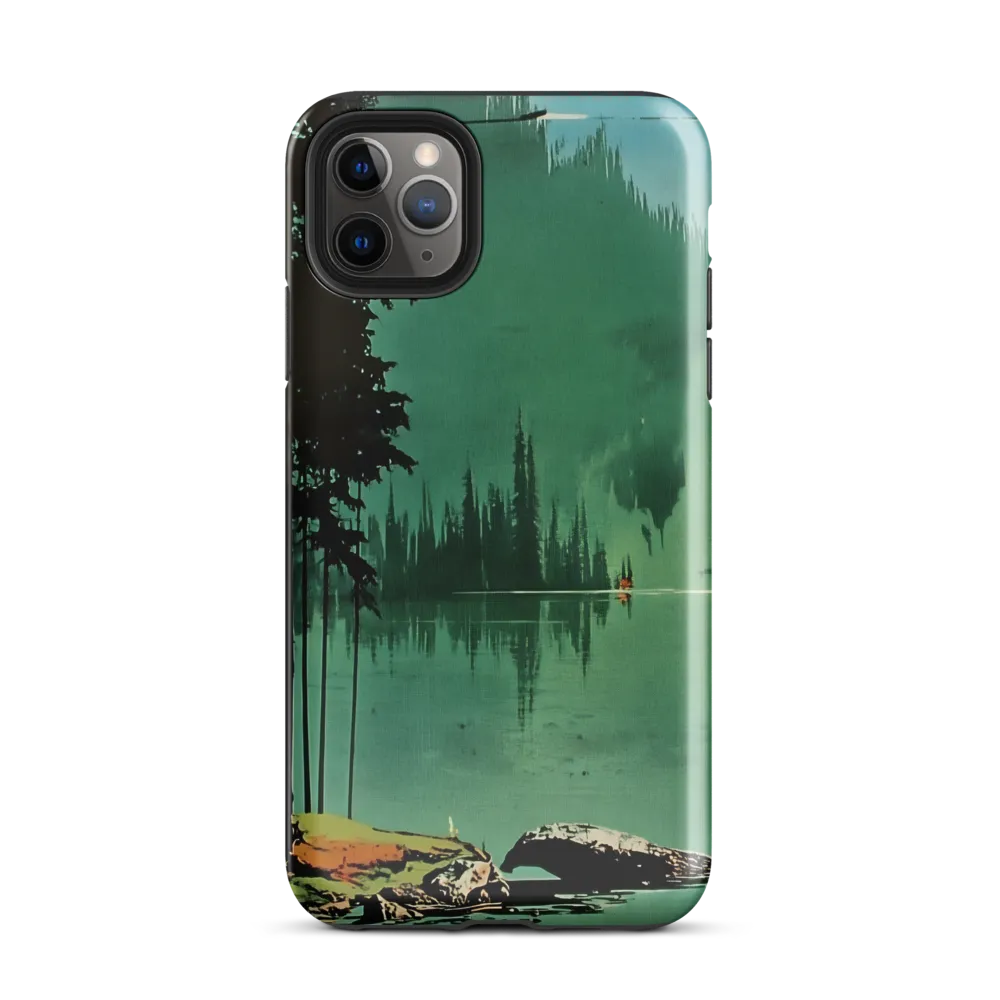 Serenity Reflected: A Tranquil Lake Scene | Phone Case |  11 Pro Max | Tough Case | Glossy