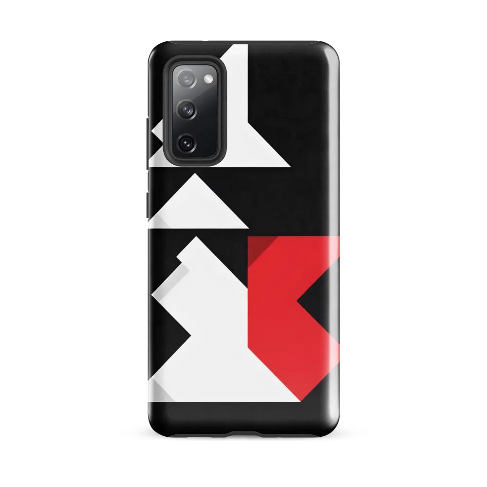Geometric Symphony in Contrast | Phone Case |  S20 FE | Tough Case | Glossy