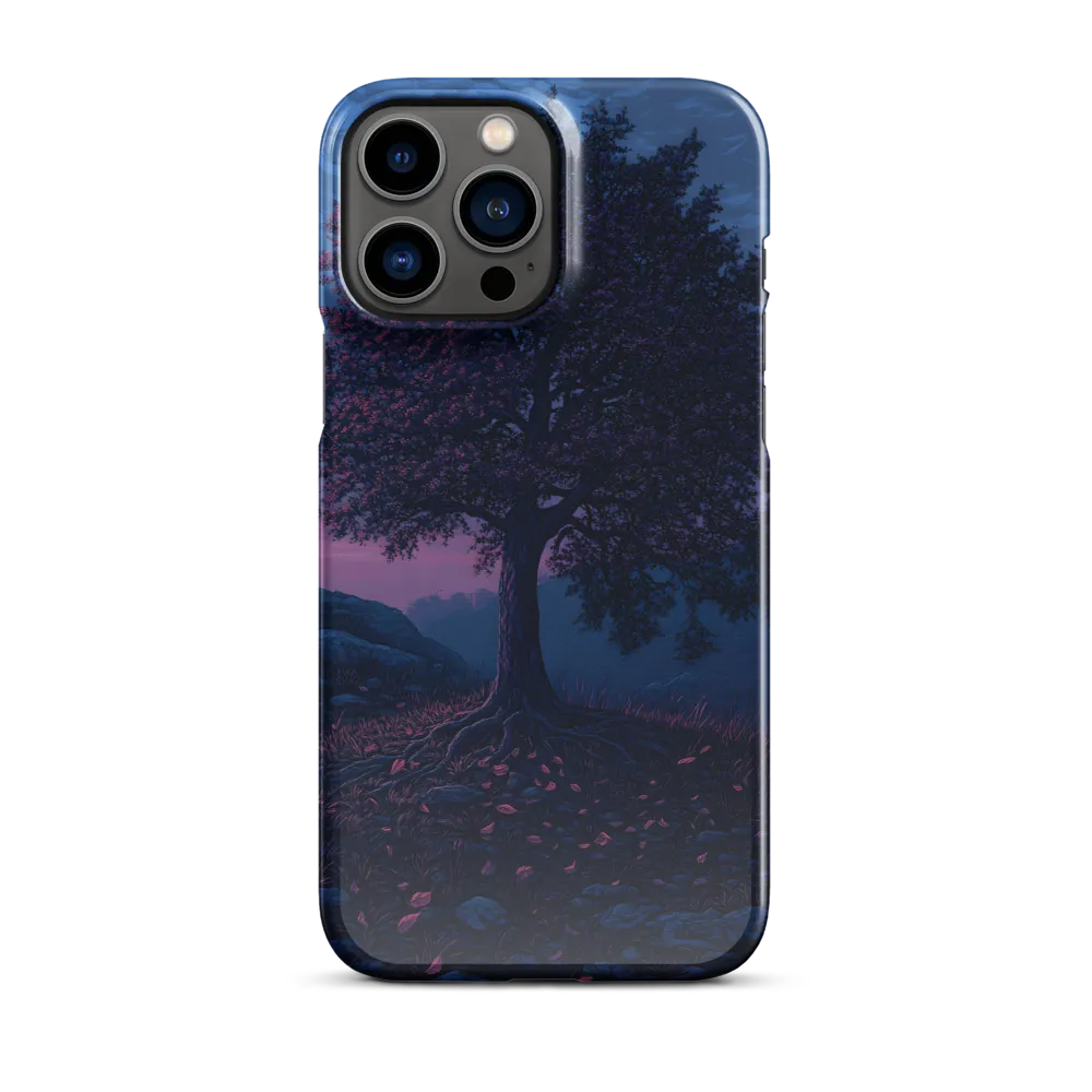 Twilight Oak with Magenta Falling Petals