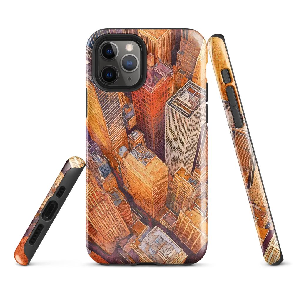 Urban Symphony in Orange and Purple