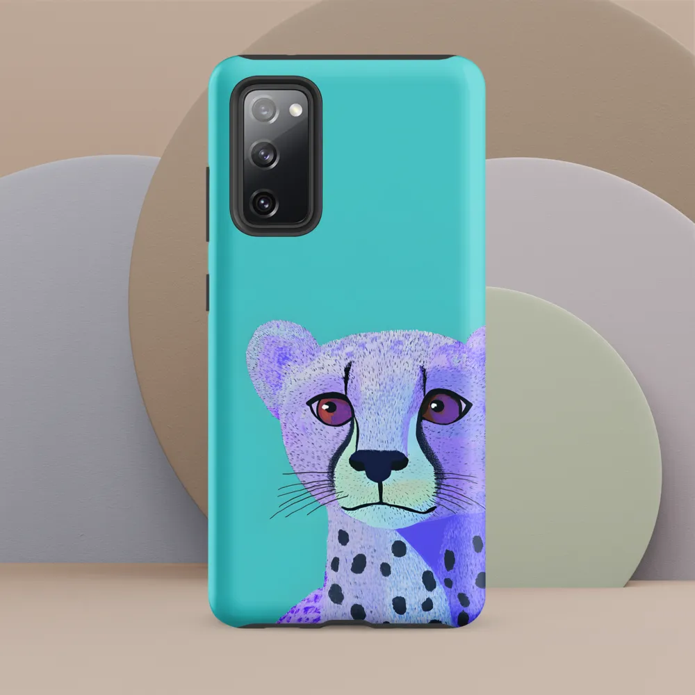 Lavender Cheetah on Turquoise