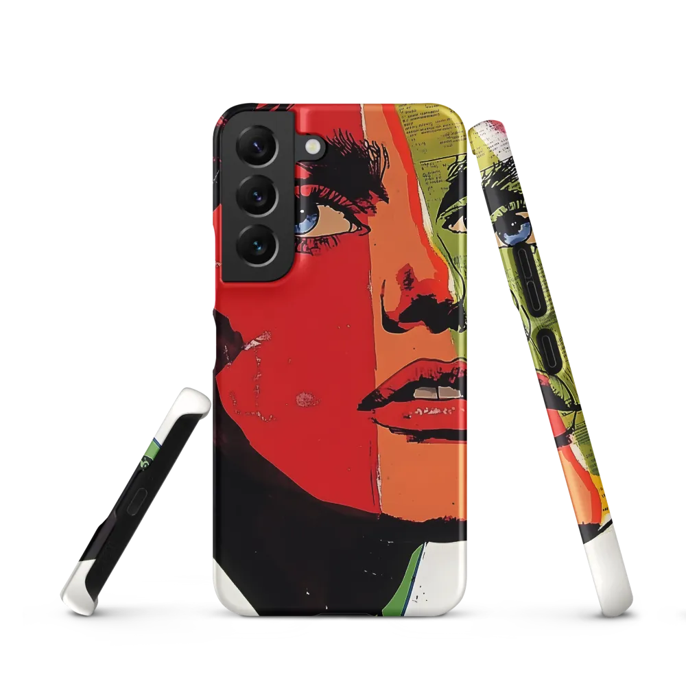 Vibrant Expressions: A Pop Art Portrait | Phone Case |  S22 | Snap Case | Matte